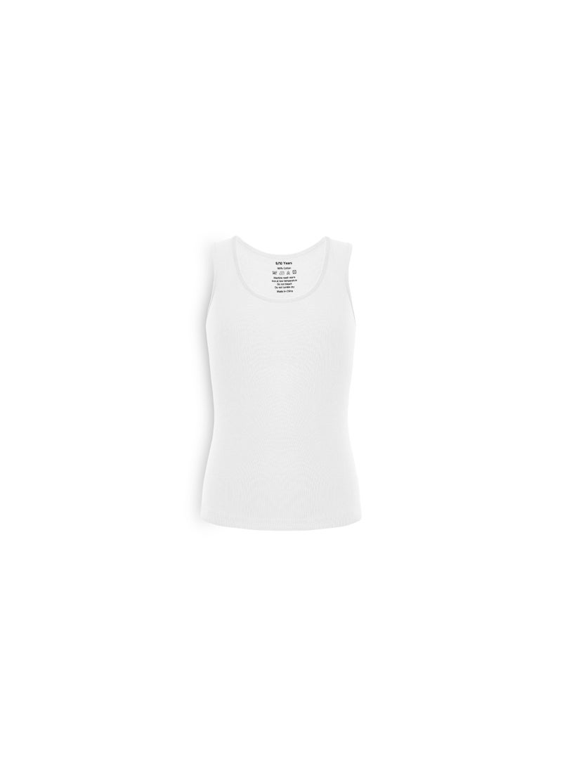 Mariposa Girls Cotton Vest White Pack of 6 – Soft Breathable Sleeveless Innerwear for Daily School Wear - Image 3